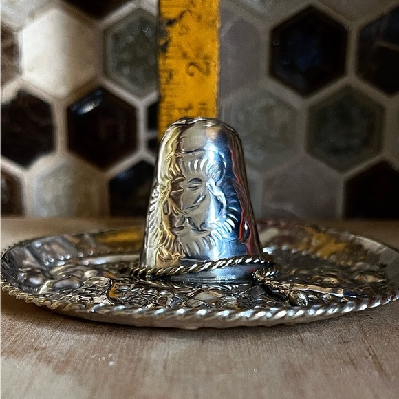 Vintage Mexico Sterling Silver Sombrero Hat Ring Tray - Picture 4 of 9